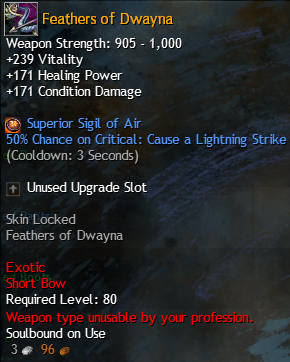 MMOJUGG Guild Wars 2 US Feathers of Dwayna Details View of Item Function and Use